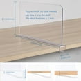 thumbnail image 6 of Mainstays Clear Plastic Closet Shelf Dividers, 2-Pack, 6 of 8