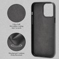 thumbnail image 3 of Hot Off for Nappa Leather iphone 13Promax 14 14Plus 14Pro 14Promax, Puffer Phone Case Puffy iPhone Cover [Full Body Protection] [Non-Slip] Soft and Warm Phone Cover, Black for iPhone 14 PRO MAX, 3 of 5