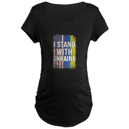 

CafePress - I Stand With Ukraine Support Ukr Maternity T Shirt - Maternity Dark T-Shirt