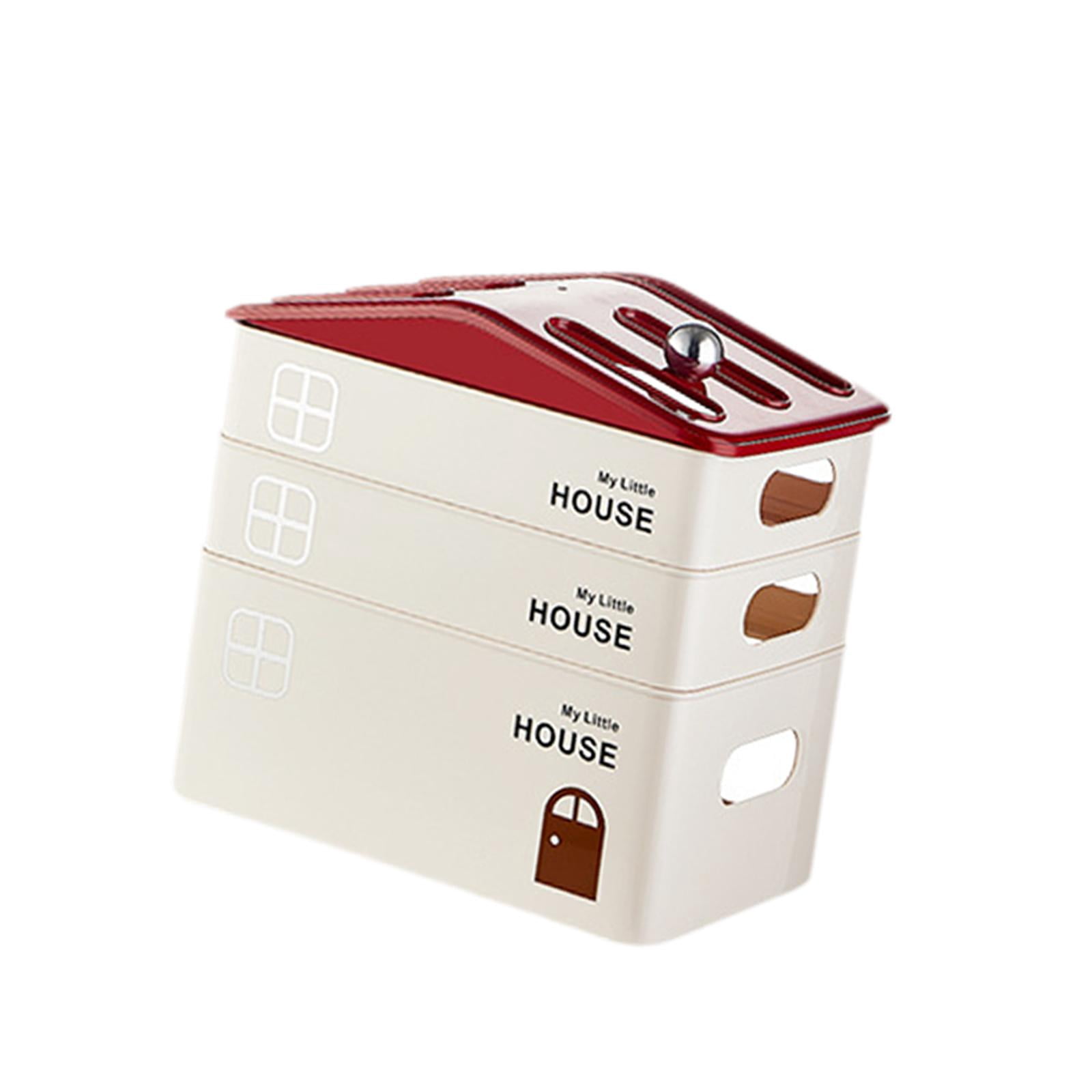 Fiocias Durable Router Storage Box Cord Organizer Cable Management Rack Modern Dustproof Three Layer