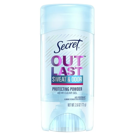 Secret Outlast Clear Gel Antiperspirant Deodorant for Women, Protecting Powder 2.6 (Best Smelling Women's Deodorant)