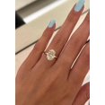 thumbnail image 2 of Jewelerix Oval Cut Moissanite Engagement Ring, 10K Yellow Gold Vermeil Solitaire Ring, Classic Minimalist Promise Ring, Luxury Bridal Wedding Ring, 2 of 4