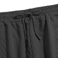 thumbnail image 6 of Men's 2 Pieces Casual Beach Outfits Short Sleeve Button Down Shirt and Shorts Set Lapel Collar Drawstring Textured Outfits Summer Beach Vacation Comfortable Athletic Shirts and Pants Set,Black 2XL, 6 of 6