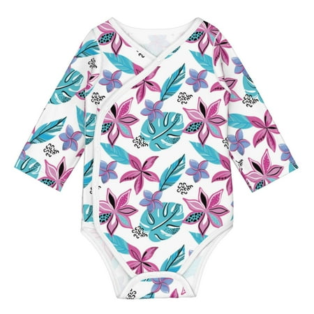 

Matuu Hawaiian Style for Baby Long-Sleeve Bodysuit Soft Cotton Comfortable and Breathable Perfect for Newborns and Infants
