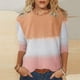 thumbnail image 2 of Camisas Para Mujer Camiseta Estampada de Moda Blusa de Manga 3/4 de Longitud Media Cuello Redondo Tops Casuales Odeerbi ODB123652, 2 of 5