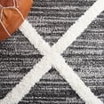 thumbnail image 6 of SAFAVIEH Moroccan Tassel Talia Diamond Shag Runner Rug, Black/Ivory, 2'3" x 8', 6 of 8