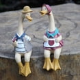 thumbnail image 3 of Estatuas de jardín de pato sentado Wdftyju adornos de patos de resina decoración de jardín 2 uds, 3 of 9