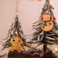 thumbnail image 3 of 18 Uds adornos de Navidad colgante de madera Ángel muñeco de nieve decoración del coche árbol de Navidad coche fiesta en casa, 3 of 5