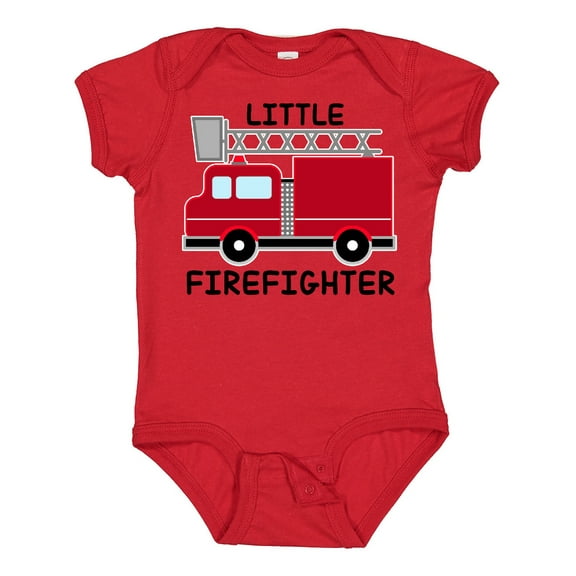 Inktastic Red Fire Little Firefighter Boys or Girls Baby Bodysuit