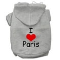 thumbnail image 6 of Pet, Dog  Cat Hoodie Screen Printed, "I Love Paris", 6 of 10
