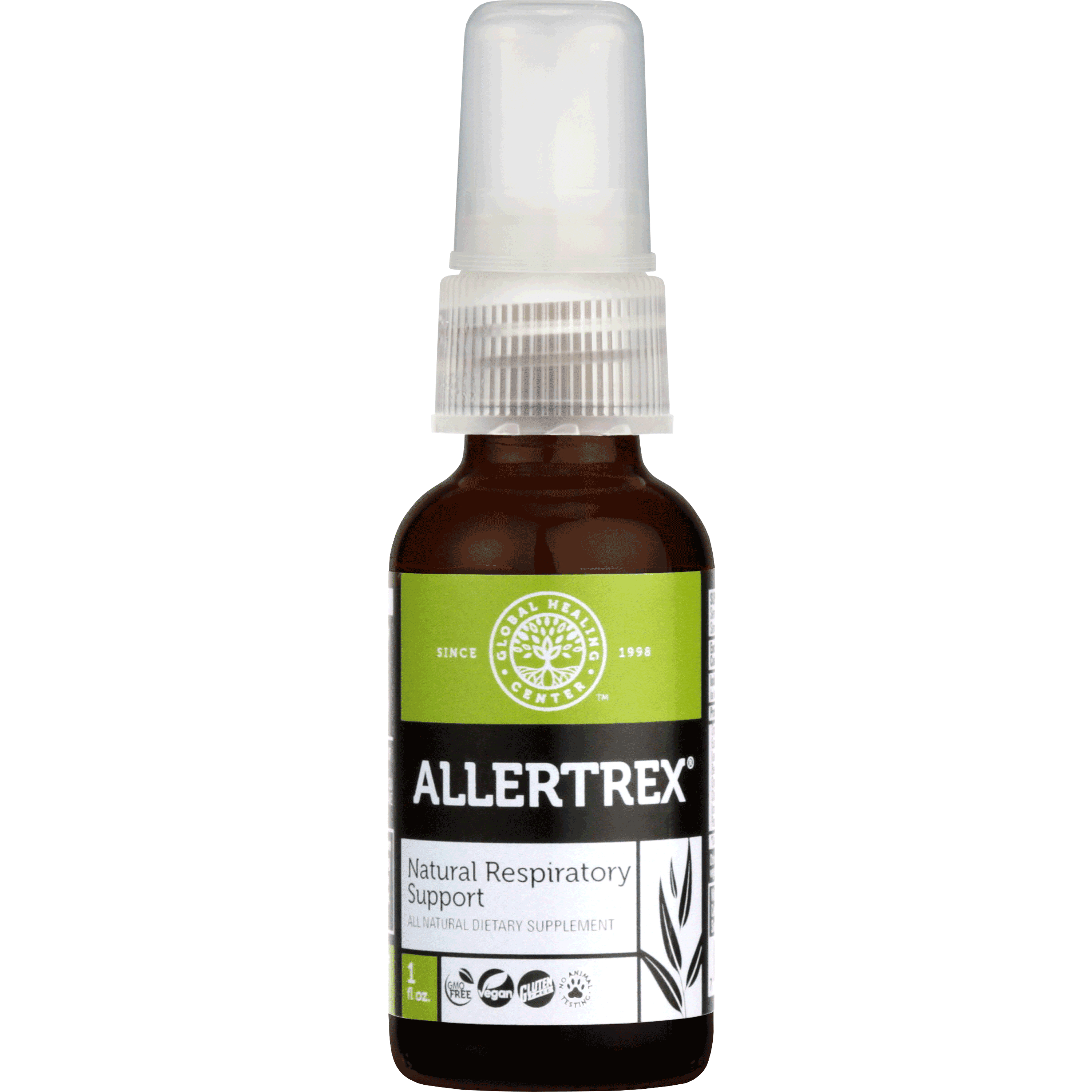 Allertrex Natural Herbal Spray For Lung And Respiratory Support By Global Healing Brand 1 Fl Oz Walmart Com Walmart Com