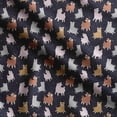 thumbnail image 1 of Soimoi Llama Alpaca Print,Cotton Poplin, Sewing Fabric Sold by The Yard 42 Inch Wide,Sewing Craft Quilting/Quilt Making Fabric, Navy Blue, 1 of 5
