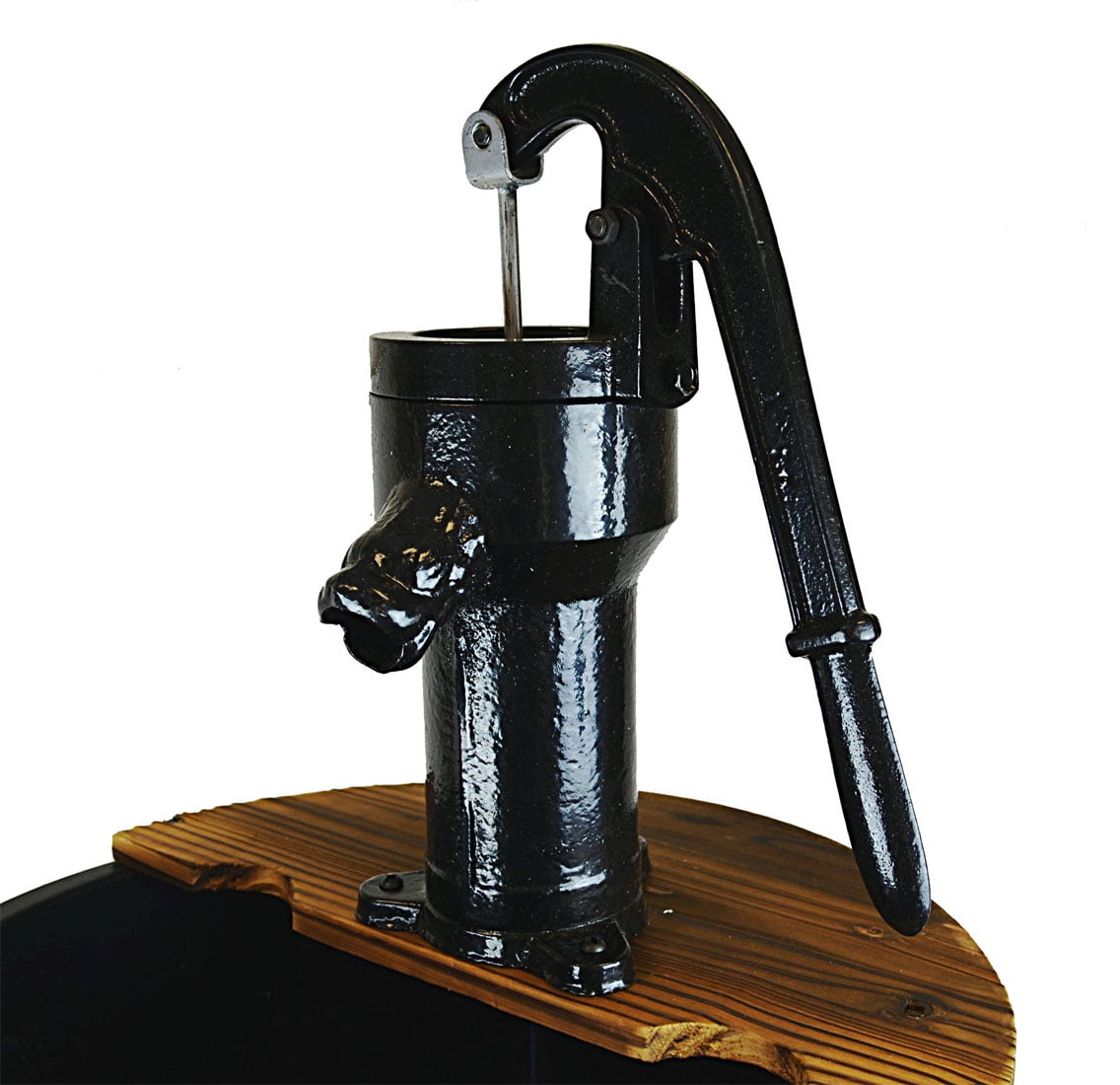 Westcharm Extra Large Cascading Water Fountain for Outdoor Outside Patio Yard | Decorative 2-Tier Wood Barrel Fountain with Pump | 37.5" Tall Garden Waterfall Fountain