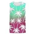 thumbnail image 4 of ZCFZJW Tie Dye Tropical Palm Tree Print Tank Tops for Men Loose Regular Fit Casual Summer Sleeveless Vest Quick Dry Workout Tees Shirt Hawaiian Beach Top Red XXL, 4 of 4