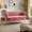Pink, variant on MOONMISS Scallop Tufted Loveseat,Premium Chenille Fabric 2-Seater Sofa with Gold Metal Legs,Curved Back for Living Room/Bedroom,Emerald