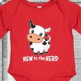 thumbnail image 4 of Inktastic New to the Herd Cute Cow Boys or Girls Long Sleeve Baby Bodysuit, 4 of 5