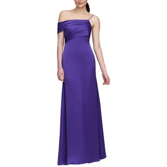 Theia Womens Kimono Satin Cocktail Dress, 0, Blue
