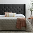 thumbnail image 2 of Rest Haven Providence Tufted Wingback Upholstered Headboard, King/California King, Charcoal, 2 of 9