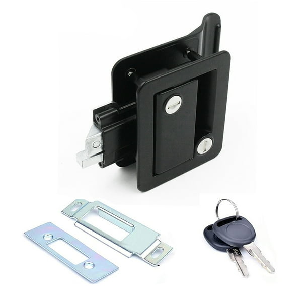 Speravity Cerradura de puerta de RV, pestillo de puertas de aleación de Zinc para entrada, remolque antirrobo, caravana, interior, exterior, cerraduras de Accesorios para vehículos recreativos Negro Speravity VI015607-01B