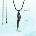 thumbnail image 3 of Italian Horn Cremation Jewelry Urn Necklace for Ashes for Women Men Stainless Steel Memorial Ashes Locket Pendant, 3 of 6