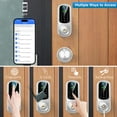 thumbnail image 2 of BEBASIA Keyless Entry Door Lock with Handle, Fingerprint Deadbolt Door Lock, Smart Door Locks for Front Door, Bluetooth Electronic Digital Keypad Lock, Easy to Install, Satin Nickel, 2 of 7