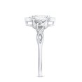 thumbnail image 3 of Rosec Jewels Certified Moissanite Marquise Engagement Ring 1 Carat - Celtic Knot Ring (5X10 mm, D-VS1 Quality), 14K White Gold, US 11.50, 3 of 6