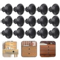 thumbnail image 2 of 25 Pcs Drawer Handles Dresser Knobs Round Black Drawer Pulls Decorative Cabinet Knobs Cabinet Door Knobs Drawer Knobs Black-Yvan, 2 of 2