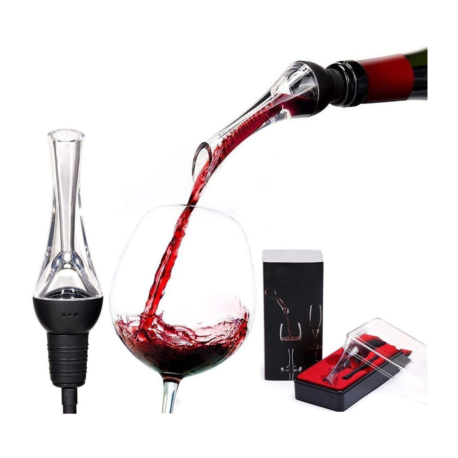 Premium Wine Aerator Pourer Instant Red Wine Aeration for In Bottle Use Gift Box Perfect Wine Accessories 