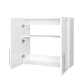 thumbnail image 4 of Wall Cabinet with Panel Doors, Stackable Wall Mounted Storage Cabinet, White Bathroom Cabinet, Pantry Cabinet with Adjustable Shelf,(11.81*31.5*29.92)inch, 4 of 8