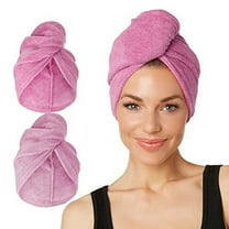 Turbie Twist 2 Pack Microfiber Hair Towel - Dark Pink, Light Pink