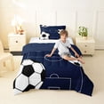 thumbnail image 4 of Erosebridal Football Games Twin Comforter Sets For Kids,Boys Sports Theme Bedding Set,Reversible navy blue,2pcs, 4 of 7