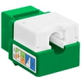 thumbnail image 5 of Cmple - RJ45 Keystone Jack 90 Degree Cat6 Keystone Jack Insert Punch Down RJ45 Connectors Female for Wall Plates, Patch Panels, Patch Cables, Ethernet Cables - Green, 5 of 5