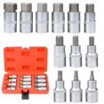 thumbnail image 1 of Allen Socket, 12 Piece Hex Impact Socket Set, 1/2" Drive Socket Set 5mm to 22mm Hex Socket Set, 1 of 5