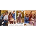 thumbnail image 5 of UVN Womens Pajama Sets Fall Long Sleeve V Neck Tops and Pants 2 Piece Outfits Casual Sleepwear Pjs Lounge Sets with Pockets, 5 of 9