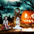 thumbnail image 4 of Halloween Resin Chat Skeleton Girl Set 2 Outdoor Courtyard Flower Pot Balcony Desktop Decoration, 4 of 9