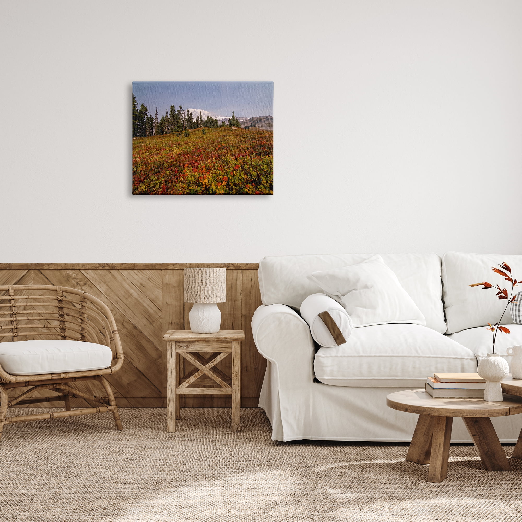 Stupell Industries Mountain Meadow Scenery Nature Photography Gallery Wrapped Canvas Print Wall Art, 30 x 24