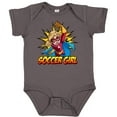 thumbnail image 3 of Inktastic Soccer Girl Superhero Girls Baby Bodysuit, 3 of 5