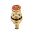 thumbnail image 1 of Replacement Thickened Water Faucet Cartridge Hot Cold Bathroom Tap Disc Core for Home (Red), 1 of 9