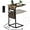 Rustic Brown, variant on C Shaped End Table with Charging Station, Adjustable Height Side Table for Sofa, Couch Side Table for Small Spaces, Slide Under Sofa TV Tray Snack Arm Tables for Living Room, Bedroom, Black