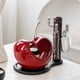 thumbnail image 5 of Adorno de Manzana de Cerámica con Forma de Corazón | Decoración Navideña Roja con Tallo de Metal Plateado o Negro | Llavero para Recibidor | Decoración Navideña Moderna para Sala de Estar, 5 of 6