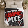 thumbnail image 5 of Energetic Weekend Game Mode Gamer Art, Cozy Friendship Quote Scene, Warm Flannel Blanket for Living Room and Reading Nook, Art Lovers Friendship Gift, Artistic Home Decor, 5 of 9