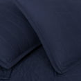 thumbnail image 6 of Chezmoi Collection Madrid Herringbone Geometric Solid Cotton Lightweight Quilt, 3-Piece Quilt Set, Queen, Navy Blue, 6 of 9
