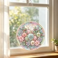 thumbnail image 6 of Flower Hanging Diamond Art Kits for Adults, 2D Pearl Diamond Art Suncatcher, 9.41inch Acrylic DIY Art Pendant with Hanging Chain for Window, Wreath, Xmas Party Display, 6 of 6