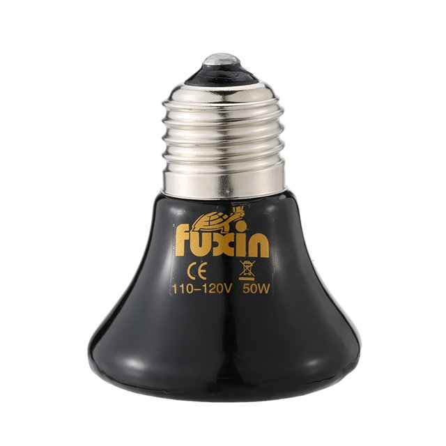 50W Mini Pet Heating Light Bulb E27 Infrared Ceramic Emitter Lamp for Coop Pet Reptiles Brooding Turtle Amphibians Farm Animals