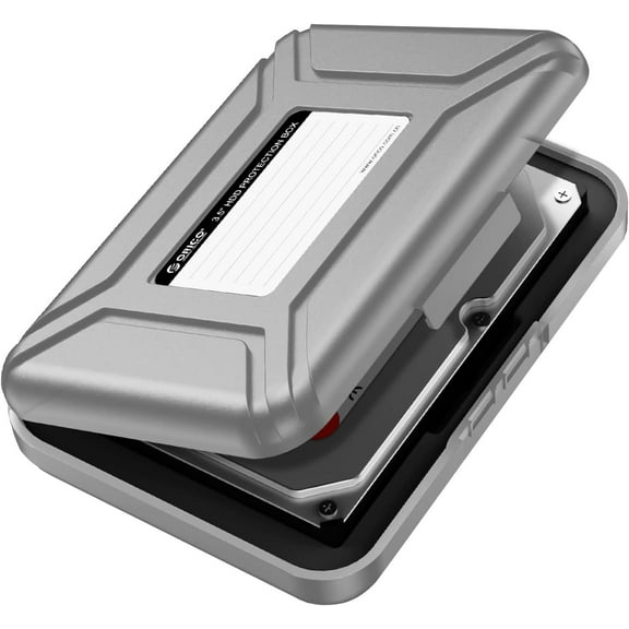 ORICO Hard Drive Case 3.5 inch HDD Storage Carrying Case Anti-Static and Shockproof External Hard Drive Portable Case for WD,Seagate,Toshiba-PHXBK