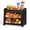 Black, variant on Bamboo Bread Box for Kitchen Countertop, Double Layer Bread Storage Container Farmhouse Bread Organizer Bin with Acrylic Window Bread Holder for Cabinet, Pantry, Cupboard(Black)