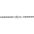 thumbnail image 4 of 10k White Gold 3mm Quadruple Rope Chain Necklace Pendant Charm, 4 of 9