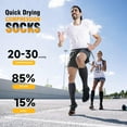 thumbnail image 3 of 5 Pairs Compression Socks, 20-30mmHg Men & Women Support Knee High Closed Toe Circulation Socks for Running,Media, Medical,Nurse,Travel（S-2XL), 3 of 9