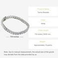 thumbnail image 2 of PAENENPH 14K Gold Tennis Bracelet Adorned with 6mm Oval-Shaped Moissanite, Best Birthday Gifts for Women, 2 of 6
