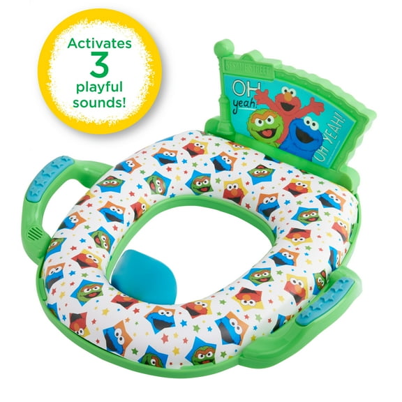 Sesame Street "Oh Yeah!" Deluxe Potty Seat with Sound, Unisex Potty Training Seat